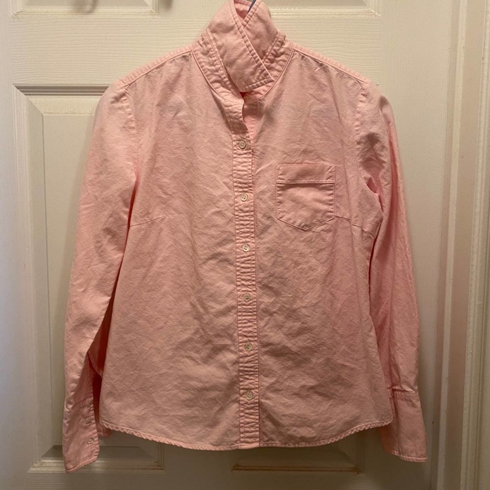 J Crew Pink Cotton Button down shirt - XS